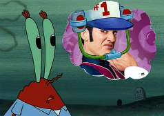 It was his hat Mr.Krabs!,He was number one! XD