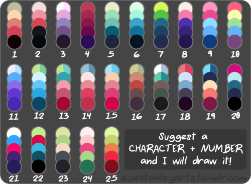 pallete requests with OC's comment if you want one