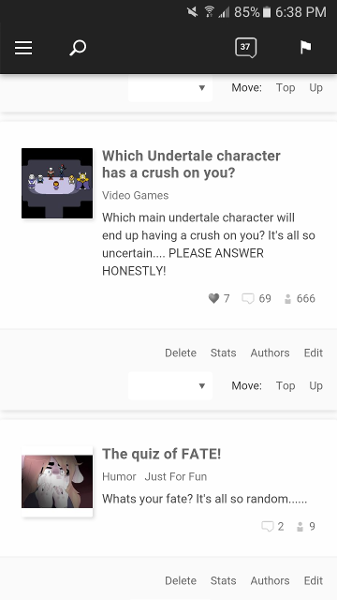 Look at the number of takers for the Undertale quiz. 666 takers. ○w○