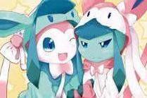 Glaceon:Hey!! I don't wanna look like a girly Sylveon:But Dressup dressup is not yet over!