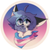 anyway, here's my fursona with a trans bandana because heck transphobes<3 not for you to use