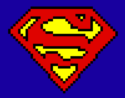 Superman symbol pixel art I made