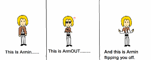 BEHOLD!!! My very crappily drawn Armin Arlert thing!