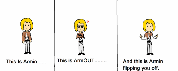 BEHOLD!!! My very crappily drawn Armin Arlert thing!