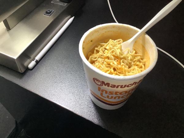 ah yes, a cup of noodles in a hotel while my mom goes to see her prison boyfriend