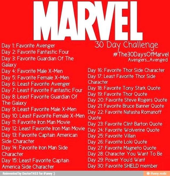 Gonna be doing this for the 30 days, posting answers on my profile