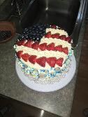 Also my aunt made a neat cool cake for U.S.A day
