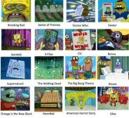 Spongebob Squarepants' characters portraying different fandoms
