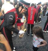 this is my cousin heaven; she greeted me at the game the other night with “i want to be in band” yes