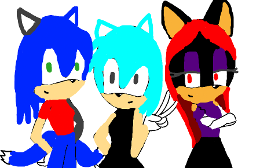 Alexis the Hedgebat, Sapphire the Hedgehog, and Aislin the Foxhog
