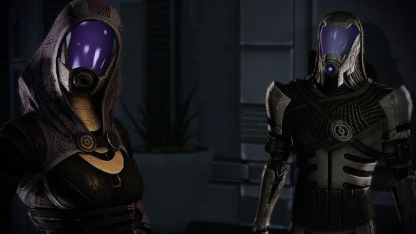 Then we have the Quarians a race driven from their home planet by the Geth race they built