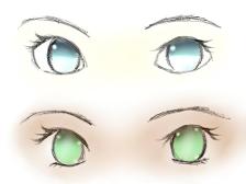 My character's eyes