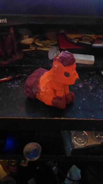 Vulpix Wax Carving + Acryllic Paint and Color (Time: 5 Hours)