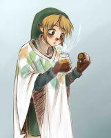 This is just Link being his normal, precious self. X3