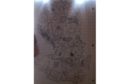 Sorry it's so fuzzy >.< this is my drawing so far. That thing on the side is my hand btw XD
