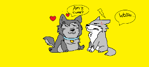 Wolfie and Lily as chibis