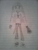 This was supposed to appear vertically, and not so blurry. Oh well...here's my character Aria.