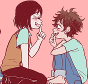 I found this comic online, but it's not MHA 0-0 They aren't Deku and Sero. They just look like them.