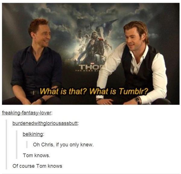 Of course Tom knows what Tumblr is