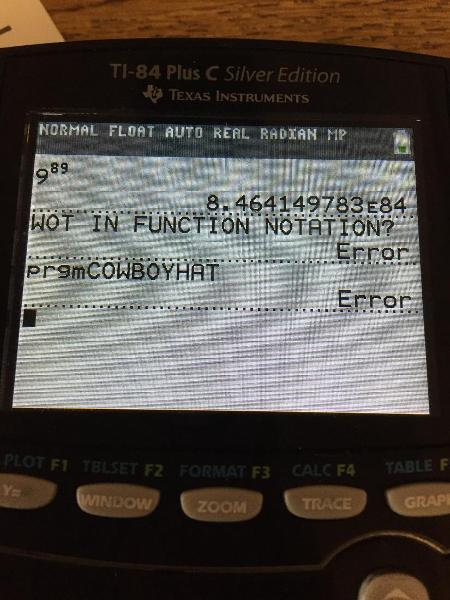 i tried to meme and my calculator broke