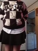 I think my outfit looks cute on me rn!(my new overshirt/sweater/cardigan)