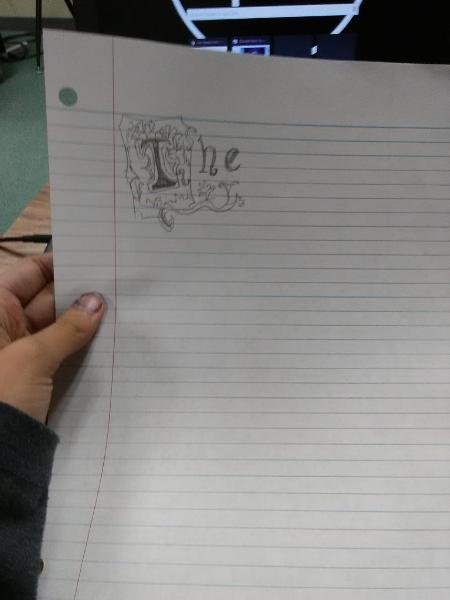 We were working on an essay in class and this happened