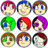 Kawaii Badges 2 ( I was trying to guess Rosey's and Anna design... )