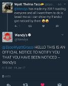 who runsthe Wendy's account? ??