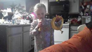 look at how she peeled the bananna
