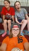 Me with Sarah and Ashley at sports camp :)