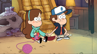 Am I the only one that knows why dipper slapped Mabel's hand in this scene?