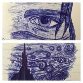 The top is The Winter Soldiers eye I got bored again in class