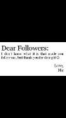 This is to all of my followers