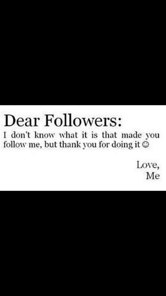 This is to all of my followers