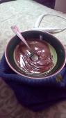 Mein beautiful bowl of chocolate melted chips. :3