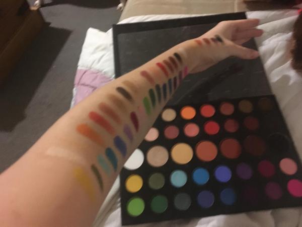 I got excited and sister swatched my whole palette. Again.