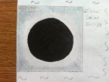 My shitty drawing of a total solar eclipse...