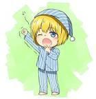 It's Armin. And he's wearing pajamas. Kawaii!