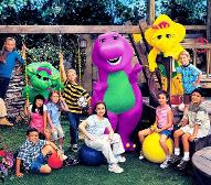 OH MY GOD DEMI /white striped shirt./ AND SELENA /pink striped shirt/WERE CASTED IN THE BARNEY SHOW