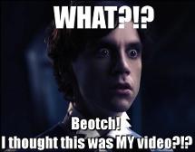 My exact reaction to the end of the Popular Song music video. xD