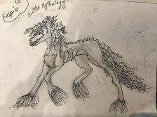 I tried drawing a kelpie...a little messy but meh.