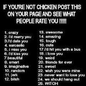 im not a chicken so why not