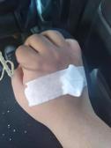 It tickles lol they took my blood from my hand this time