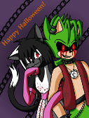Drew an EXE version of Manic with Tael for Halloween!!!