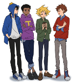 Craig, Twoken (idk to spell his name), Tweek, Clyde they r adorable too